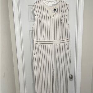 Ashley Stewart Striped Sleeveless Jumpsuit